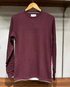 T-shirt à manches longues en jersey double face uni pour homme, personnalisé OEM, automne et hiver, 180 grammes, vierge, 100% polyester, chaud - Product Image 6