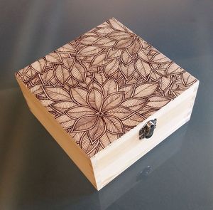 COLORFUL DESGIAN NATURAL <b>WOODEN</b> Premium Printed Home <b>Wooden</b> Tabletop <b>Spice</b> Box With Separate Compartments for <b>Spices</b> and - Product Image 6