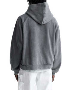 2025 Style à la mode Logo personnalisé sweats à capuche lavés à l'acide pour hommes meilleure vente tissu de haute qualité séchage rapide respirant hommes sweats à capuche - Product Image 2