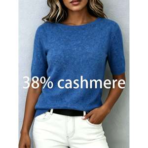Pull en laine/cachemire pour femme à col rond - Respirant, chaud, anti-boulochage - Product Image 5