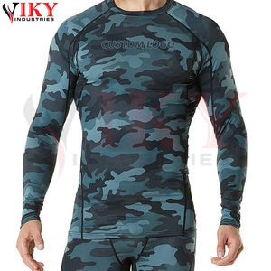 เสื้อคอมเพรสชั่นน้ำหนักเบาคุณภาพดี ทันสมัยสำหรับผู้ชาย เสื้อผ้า MMA ฟิตเนส ลายพิมพ์ดิจิทัล เสื้อรัดกล้ามเนื้อสำหรับเล่นกีฬา - Product Image 6