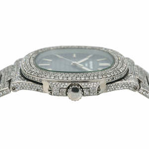 Reloj Mecánico de Acero Inoxidable de Alto Brillo con Esfera de Cristal Analógica y Correa Suave, Idea de Regalo Moderna y Elegante, Proveedor Indio - Product Image 2