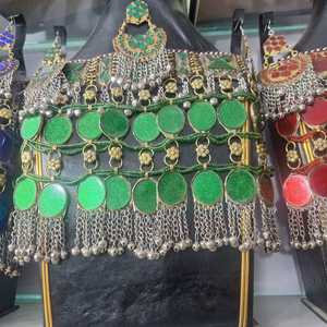 Traditional Style Afghan Necklace Earrings Set Hot Selling New Antique <b>Jewelry</b> <b>Handmade</b> Necklaces Earrings <b>Jewelry</b> Sets - Product Image 2