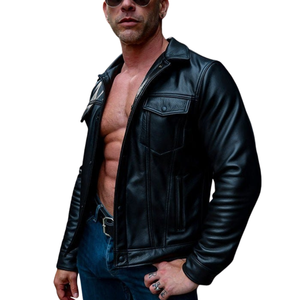 Chaqueta de Cuero para Hombre, Estilo Camionero, Clásica, Resistente y Duradera, Perfecta para Uso Diario y Actividades al Aire Libre - Product Image 3