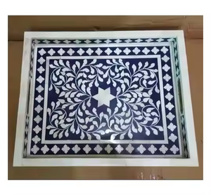 Best Selling Platters tableware <b>food</b> <b>serving</b> all events table decorative <b>food</b> <b>serving</b> <b>trays</b> made with wooden bone inlay server - Product Image 5