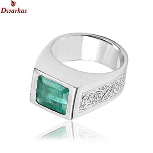 เครื่องประดับแฟชั่นคุณภาพเยี่ยม แหวนเงินแท้ 925 ประดับพลอยมรกต สำหรับผู้หญิง งานแต่งงาน งานเลี้ยง ของขวัญ - Product Image 2