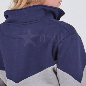 OEM Design à la mode col haut dames équitation sweat-shirt avec demi fermeture éclair sweat à capuche équestre - Product Image 6