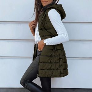 Veste sans manches matelassée tendance de marque classique, coupe-vent et imperméable, logo personnalisé, chaude pour l'hiver, pour femmes et hommes - Product Image 3