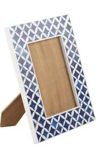 Marco de madera con diseño de incrustaciones de hueso antiguo, Marco azul cielo moderno hecho a mano para sala de estar, propósito decorativo por HF CRAFTS - Product Image 6