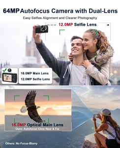 กล้องดิจิตอลสำหรับถ่ายภาพซูมออปติคอล5X หน้าจอสัมผัส IPS 64MP 5K 2.8นิ้ว - Product Image 2