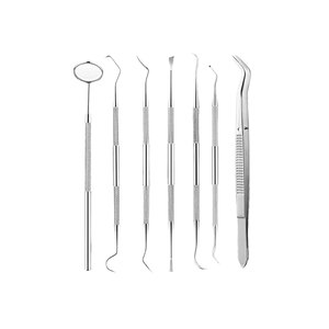 Kit de Exploración Dental de 6 Piezas con Fuente de Alimentación Manual, Certificado CE Clase I, Espejo con Mango, Instrumentos de Exploración Dental para Estudiantes - Product Image 1