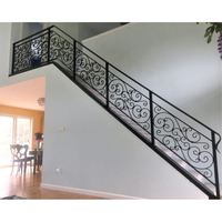 Neue Hochwertige Moderne Eisen-Edelstahl-Treppe Balkon Lackierbar Bodenmontiert Mehr als 5 Jahre Garantie Zeitgenössisches Design