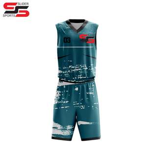 Vente en gros de maillots de basket-ball personnalisés bon marché uniformes de basket-ball respirants à séchage rapide vêtements de sport imprimés vêtements de basket-ball à sublimation - Product Image 4