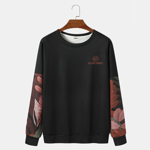 Sudaderas de Manga Larga con Cuello Redondo para Hombre, Transpirables, de Algodón, Talla Grande, Sudaderas Básicas al por Mayor - Product Image 1