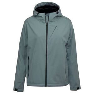 Chaqueta impermeable para exteriores para mujer, abrigo softshell con capucha a prueba de viento - Product Image 1