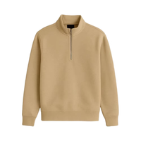 Sweat à capuche surdimensionné en molleton de coton tricoté, fabrication sur mesure, broderie personnalisée, OEM ODM, streetwear, sweat-shirt à demi-zip