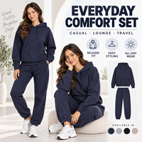 Ensemble survêtement homme personnalisé : sweat à capuche et pantalon de jogging bleu marine – Fabricant OEM/ODM, fournisseur en gros pour marques