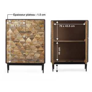 Aparador alto de metal y madera de mango - Product Image 5