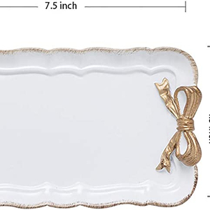 Bandeja de servicio con diseño de nudo dorado de alta calidad con asas para Decoración de mesa - Product Image 1