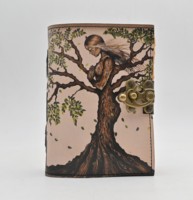 Cahier de notes vintage en cuir indien Unruled Dairy with Mother Earth Print Hardcover Diary pour les voyageurs et les mamans