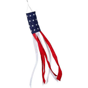 Drapeau américain brodé, dériveur de vent de 60 pouces, robuste, à suspendre en extérieur, pour le 4 juillet, rouge, blanc et bleu, patriotique - Product Image 6