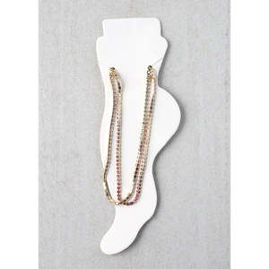 Decorazioni per scarpe con cavigliera in strass a 2 strati A3shop - Product Image 4