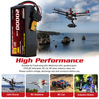 Аккумуляторная батарея PONFLY 6S 23.7V 20Ah 20000mAh 280Wh/kg LiHV полутвердотельная литий-ионная для мультироторных дронов, БПЛА с фиксированным крылом и VTOL