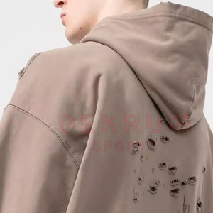 Nueva Llegada: Sudaderas con Capucha para Hombre, Estilo Urbano, Sólidas, con Efecto Desgastado, Tejido Transpirable de Secado Rápido, para Invierno - Product Image 5