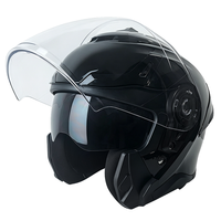 Casques de moto unisexes 3/4 en ABS personnalisé, doublure en coton, homologués DOT, casque de moto à face ouverte avec double visière