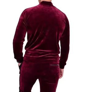Men's Vintage <b>Velour</b> Winter <b>Tracksuit</b> High Quality Breathable Solid Workout Set <b>Plus</b> <b>Size</b> - Product Image 2