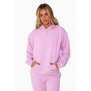 Conjunto de sudadera y pantalones cortos informales transpirables para mujer con diseño lavado de encaje vintage Colores y logotipos personalizables - Product Image 2