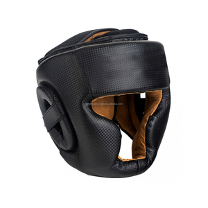 Protège-tête en cuir personnalisé avec logo pour enfants, idéal pour la boxe, l'équitation et le ski, avec design à lacets, pour l'entraînement et le sparring. - Product Image 1