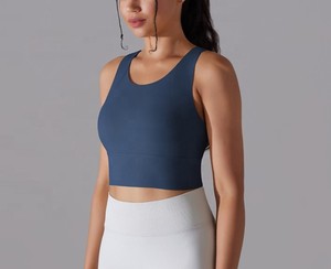 Soutien-gorge de Sport à dos nageur pour femmes personnalisé à fort impact respirant à la palangre débardeur court pour Yoga Gym entraînement Fitness - Product Image 4