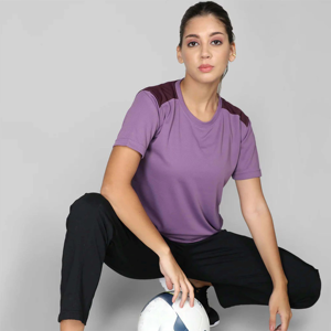 Best Selling Premium Women's Fitness T-Shirt Lightweight and Breathable Fabric for Running <b>Yoga</b> Plain Dyed - Product Image 6