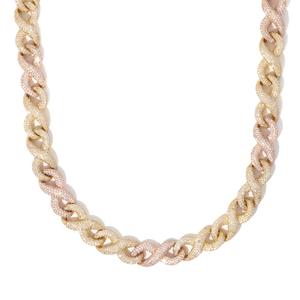 Diamante de moissanita de lujo en plata 925, dos tonos, chapado en oro, Iced Out Men Infinity Hip Hop, cadena de eslabones cubanos para joyería de boda - Product Image 1