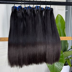 Bone Straight <b>Human</b> Hair Bundles Natural Black Double Weft Full Ends Silky Straight Hair For <b>Wig</b> Makers And Sellers - Product Image 3