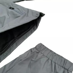 Survêtement d'hiver 2 pièces pour homme grande taille, coupe-vent respirant et léger, avec fermeture éclair et capuche, 100 % coton du Pakistan - Product Image 3