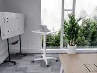 Bureau surélevé pneumatique portable OMNI avec réglage à 90 degrés °   Conception inclinable et pliable pour une utilisation commerciale, gain de place