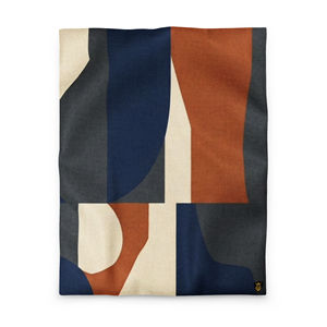 Luxury Terracotta Indigo <b>Duvet</b> Cover Set Embroidered Linen and Cotton Bedding Customizable <b>Weight</b> for Home Use or Hotels - Product Image 1