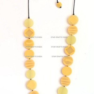 El mejor diseño para precios al por mayor, el mejor directo de fábrica, hermoso collar de cuentas de resina de moda para mujeres de India - Product Image 4