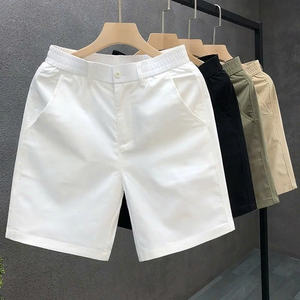 NH58 Casual drawstring waist shorts made from soft stretchy cotton twill featuring button <b>detaiL</b> & a cool breathable summer fit - Product Image 3
