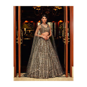 Hermoso diseñador de moda Ropa DE BODA Calidad Premium Malai Satén Secuencia Trabajo Lehenga Choli a buen precio - Product Image 1