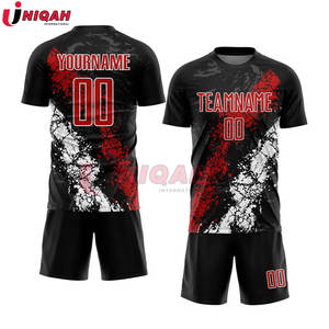 ชุดยูนิฟอร์มฟุตบอลทีมผู้ใหญ่แบบกำหนดเอง ผ้าคอตตอน 100% แห้งเร็ว รุ่นใหม่ประสิทธิภาพสูง น้ำหนักผ้า 300 กรัม พิมพ์โลโก้ - Product Image 2