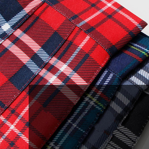 มินิกระโปรงเอวสูงลายตารางสีแดงผ้าตาหมากรุกของผู้หญิงชุดนักเรียนระบายอากาศได้ดีใส่สบายในฤดูร้อนพิมพ์ลายปัก - Product Image 5