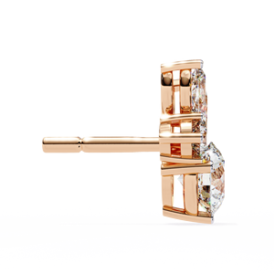 Pendientes Elegantes con Corte Marquesa, Diamantes Cultivados en Laboratorio, Oro Amarillo de 14K, Multi-Piedras, Certificación IGI, para Mujer, Ideales para Regalo - Product Image 2