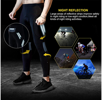 Pantalon long de cyclisme pour femmes avec 3d rembourré respirant réfléchissant vtt collants de vélo leggings de vélo pantalon de sport