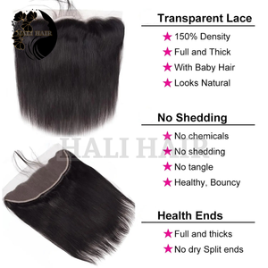 100g 13x4 dentelle fermeture frontale droite Remy corps vague Super Double vietnamien dessiné teint Hali Extensions de cheveux toutes les couleurs - Product Image 6