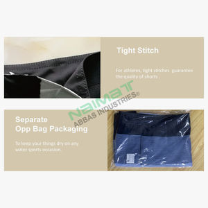 Pantalones cortos informales sueltos de lona 100% algodón/100% poliéster para hombre al por mayor, ecológicos, 425G, Color pesado personalizado - Product Image 4