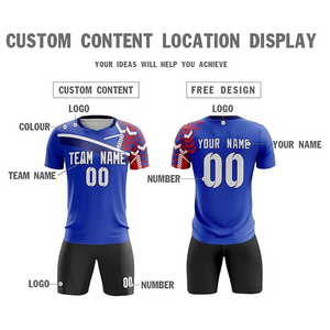 Short d'uniforme d'équipe de football France Logo personnalisé Vêtements de football à séchage rapide Entièrement imprimé par sublimation Unisexe - Product Image 3