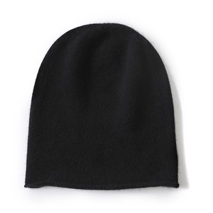 2025 nouvelle couleur unie femmes 35% cachemire première ligne chapeau automne et hiver chaud doux confortable tricoté bonnet - Product Image 1
